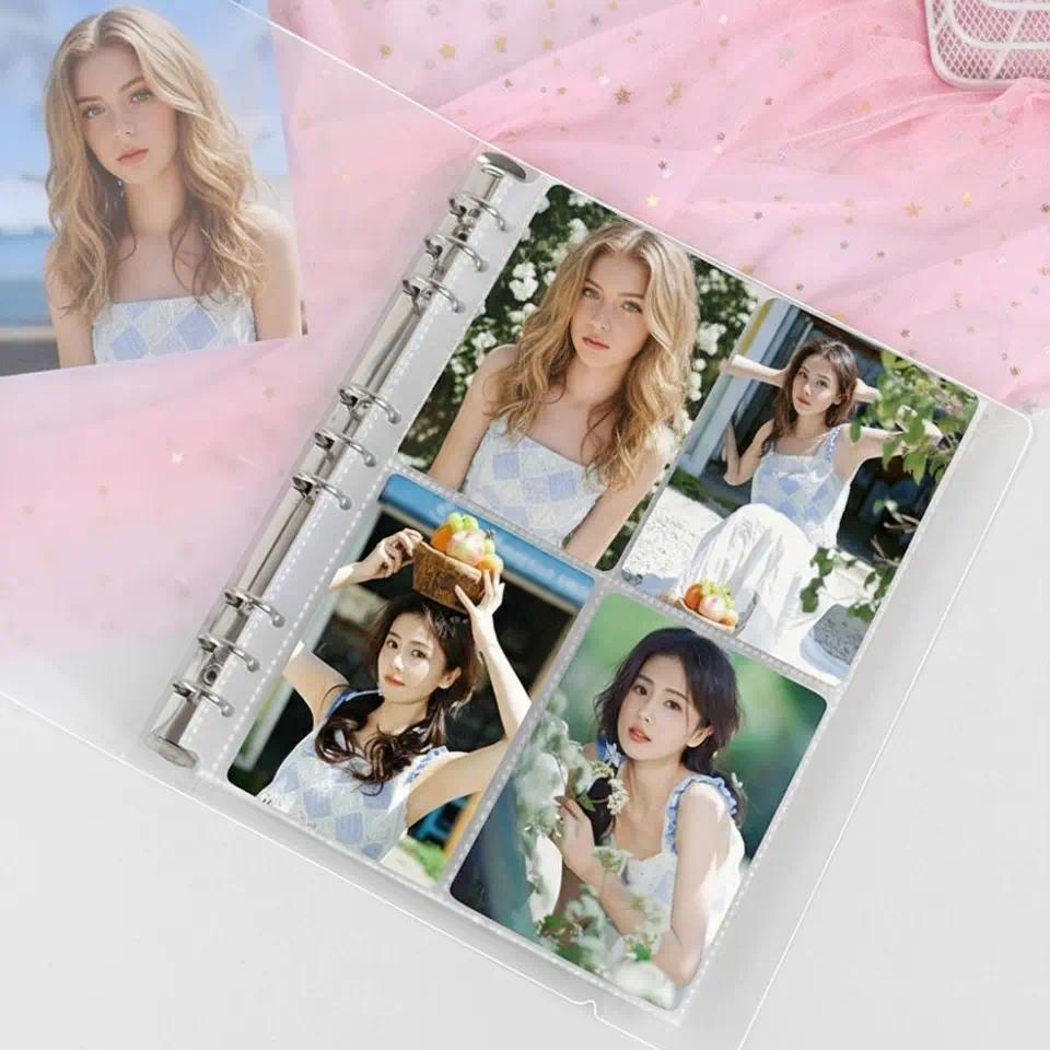 Inner Page Card Binder B5 Photocard Binder Sheets Transparent PP Acid Free Photo Album Refill Pages 