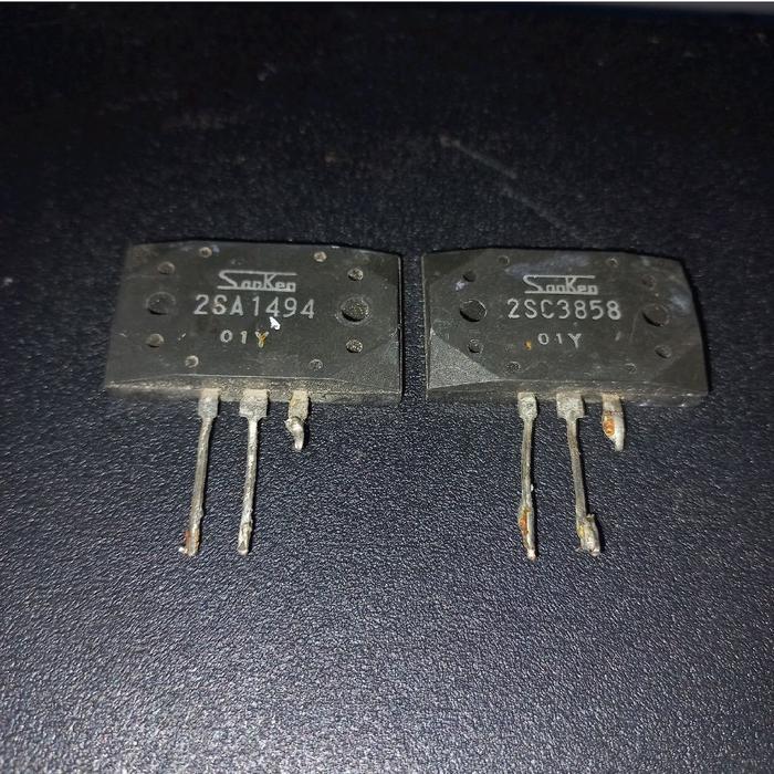 1set transistor final bekas SANKEN C3858 A1494 ORIGINAL cabutan tr 2sa1494 2sc3858 a 1494 c 3858 2nd