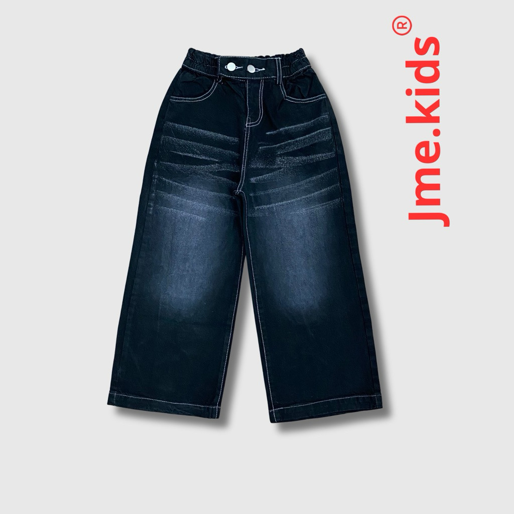 CANDUSHOP  JME  Kids - Kulot Gombrong Unisex Bahan Jeans Untuk Anak Usia 6th-13th