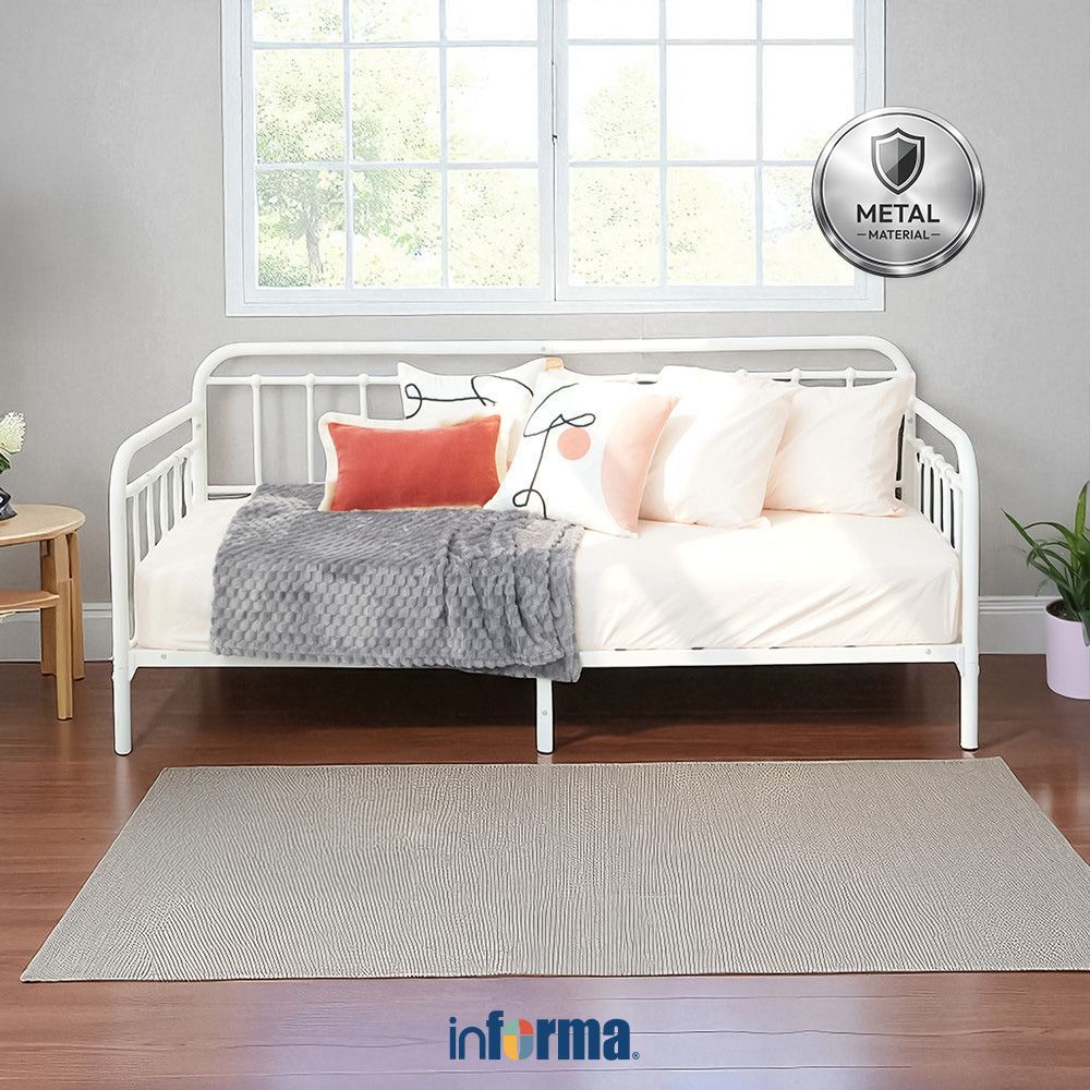 Informa Riley Tempat Tidur Daybed - Putih Bed Ranjang Kasur Perabot Tidur Furniture Kamar Tidur