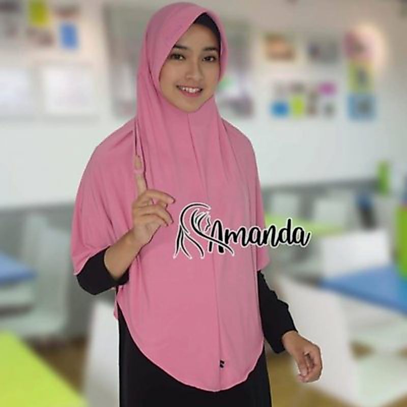 JILBAB SERUT AMANDA ORIGINAL/ HIJAB SERUT JUMBO / JILBAB MURAH BERKUALITAS/ REAL PICT BISA COD/HIJAB