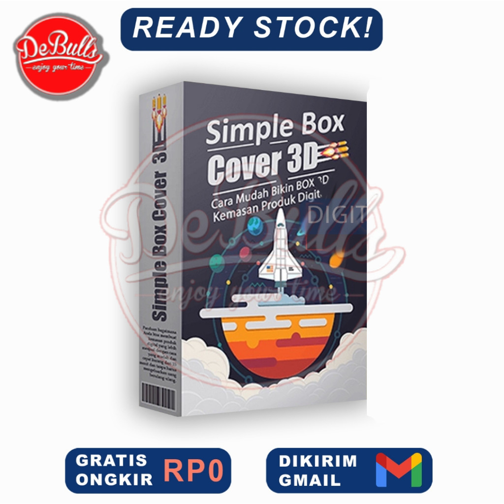 3D Cover Box Mockup - Desain Cover Digital