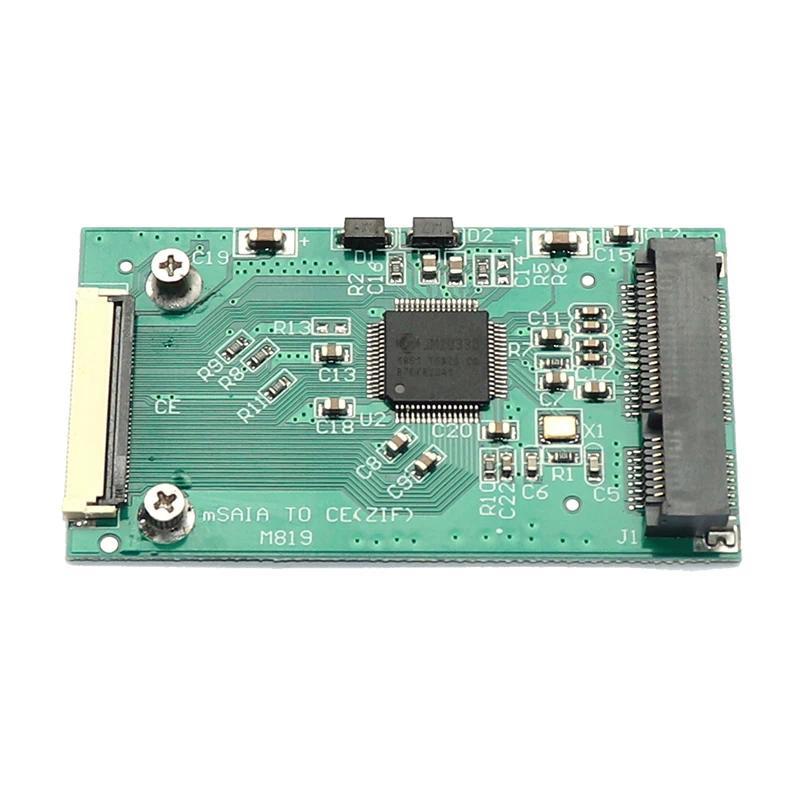 1.8 Inch ZIF CE 40 Pin to mSATA SSD Adapter Converter Board with Flat Cables for iPod Classic Video