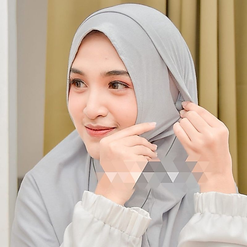 Pashmina New Normal lubang telinga Instan Jersey