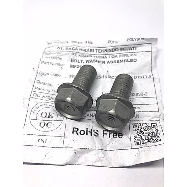 baut blok mesin original m10 baut 14 baja