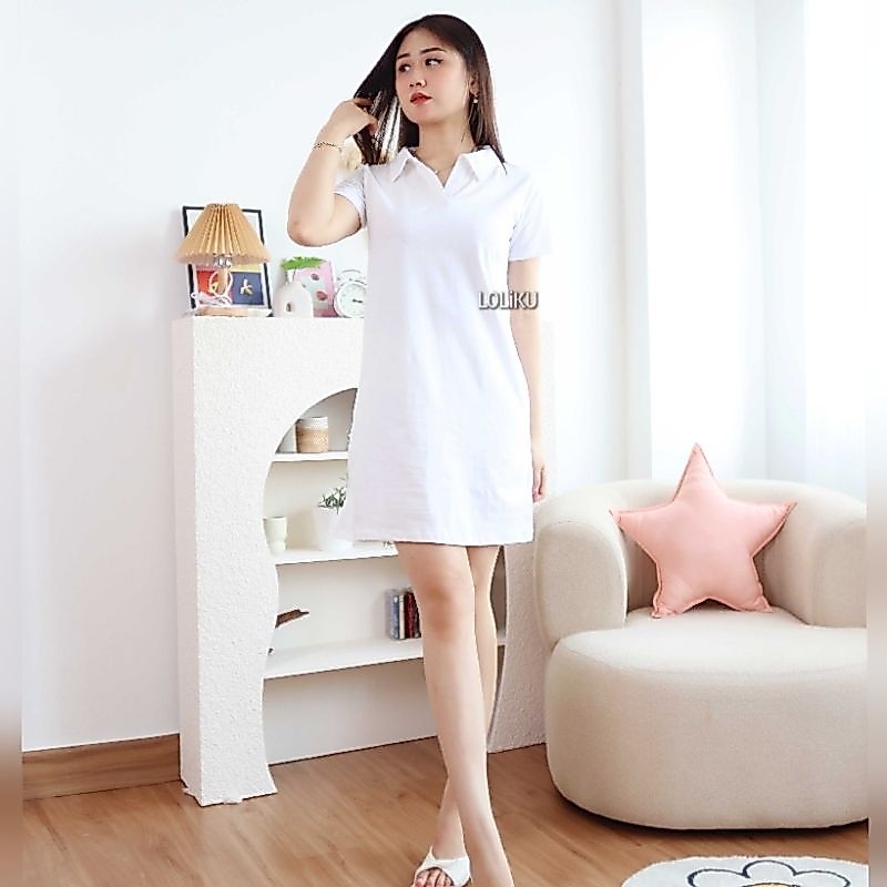 LOLiKU Basic Polo Dress Premium Cotton
