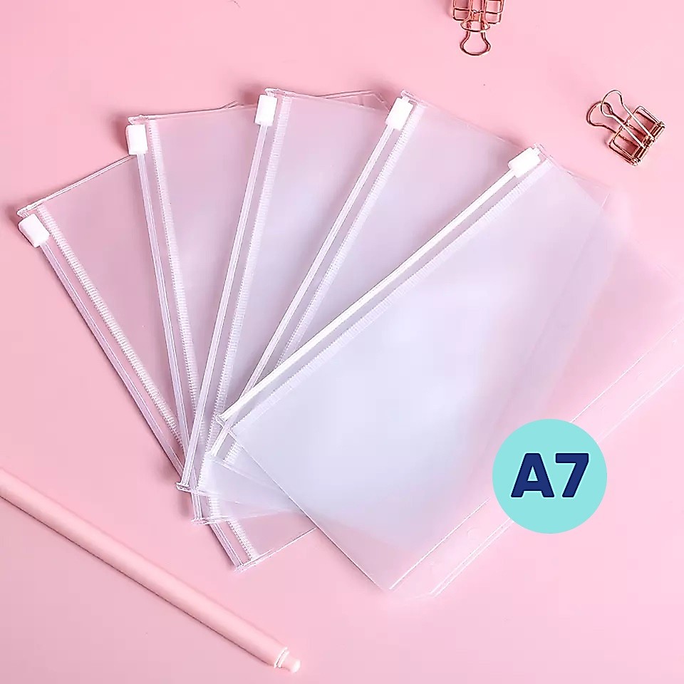 bukuqu Zipper Bag A7 - 6 holes - Pocket holder untuk binder