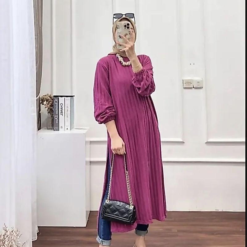 Hot Deals Tania Long Tunik Knit Hornet Alvaro Anti Nerawang