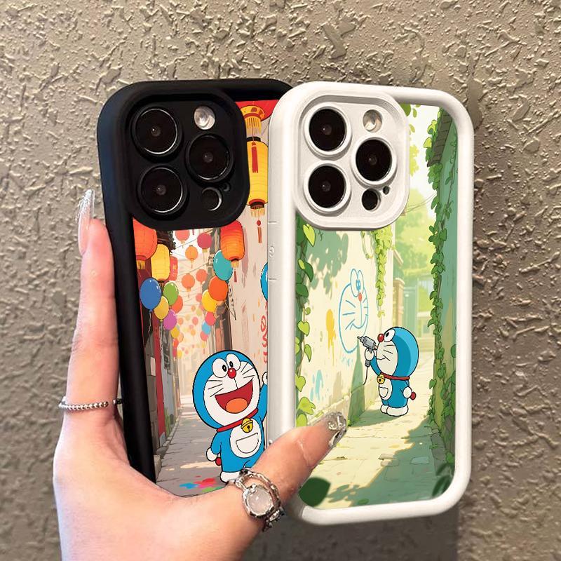Case For Iphone 11 Pro Max 6 6S 7 Plus8 Plus 8 SE 2020 2022 X XS XR Silicone Lucu Doraemon Lens Prte