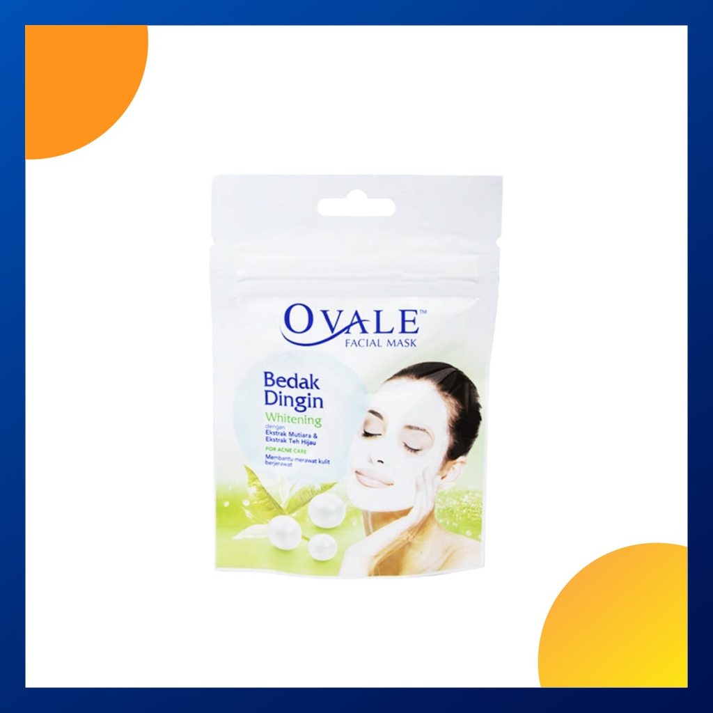 Ovale Facial Mask Bedak Dingin Teh Hijau Sachet 15 Gram