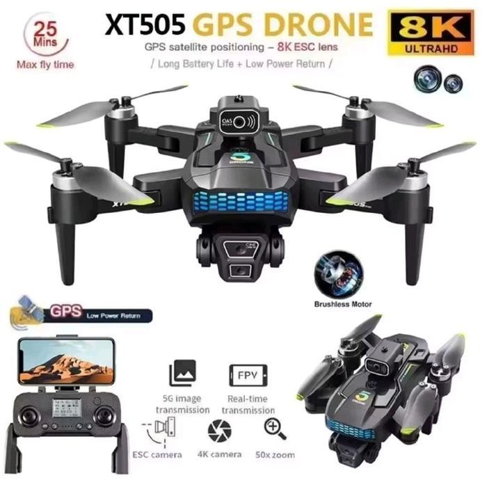 DRONE GPS JG99 KAMERA FULLHD OPTICAL FLOW BRUSHLESS STABIL BISA RTH Wifi Camera - XT505