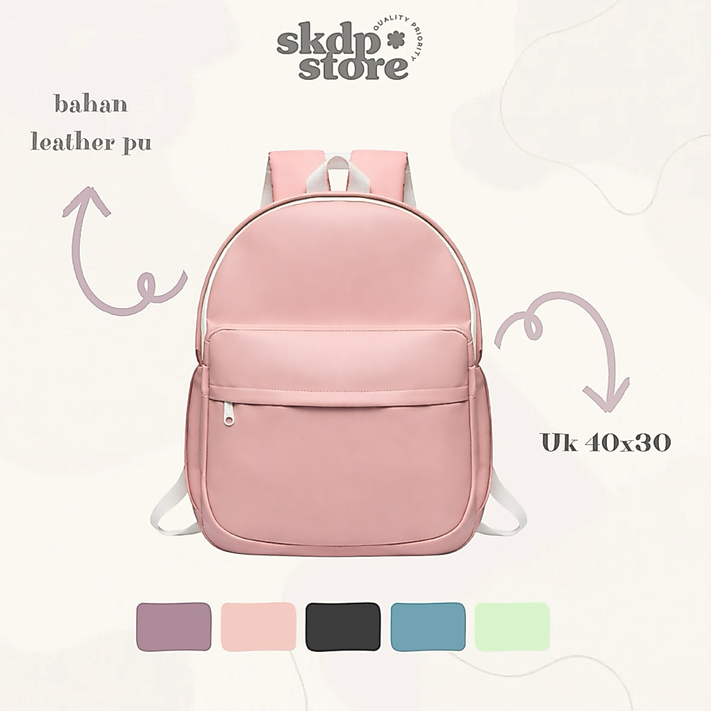 tas ransel leather backpack kulit - tas backpack punggung unisex