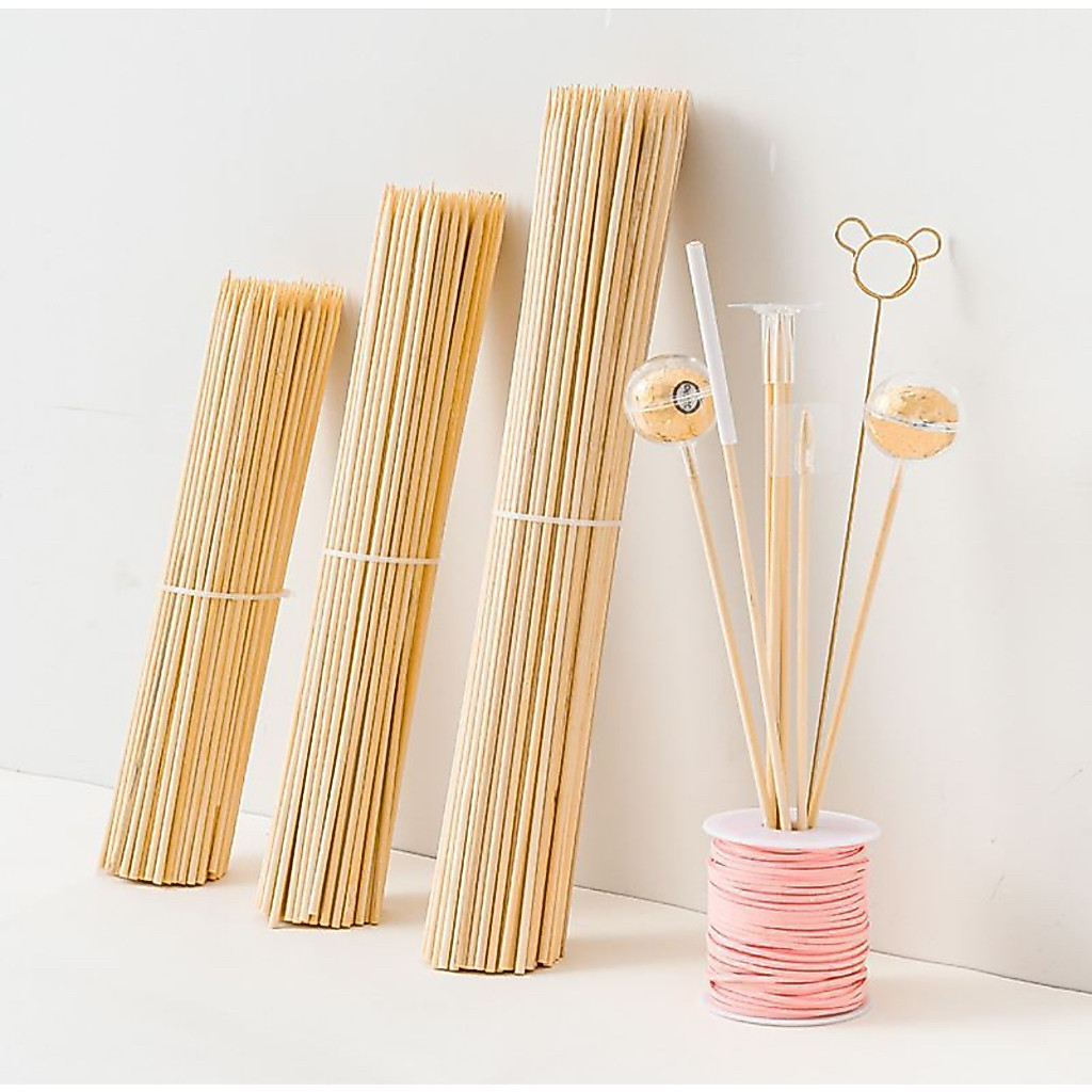 [30 CM / 45 Buah) ] STIK  BAMBU JUMBO / STIK TUSUK BUKET JUMBO / LIDI SATE 30 cm