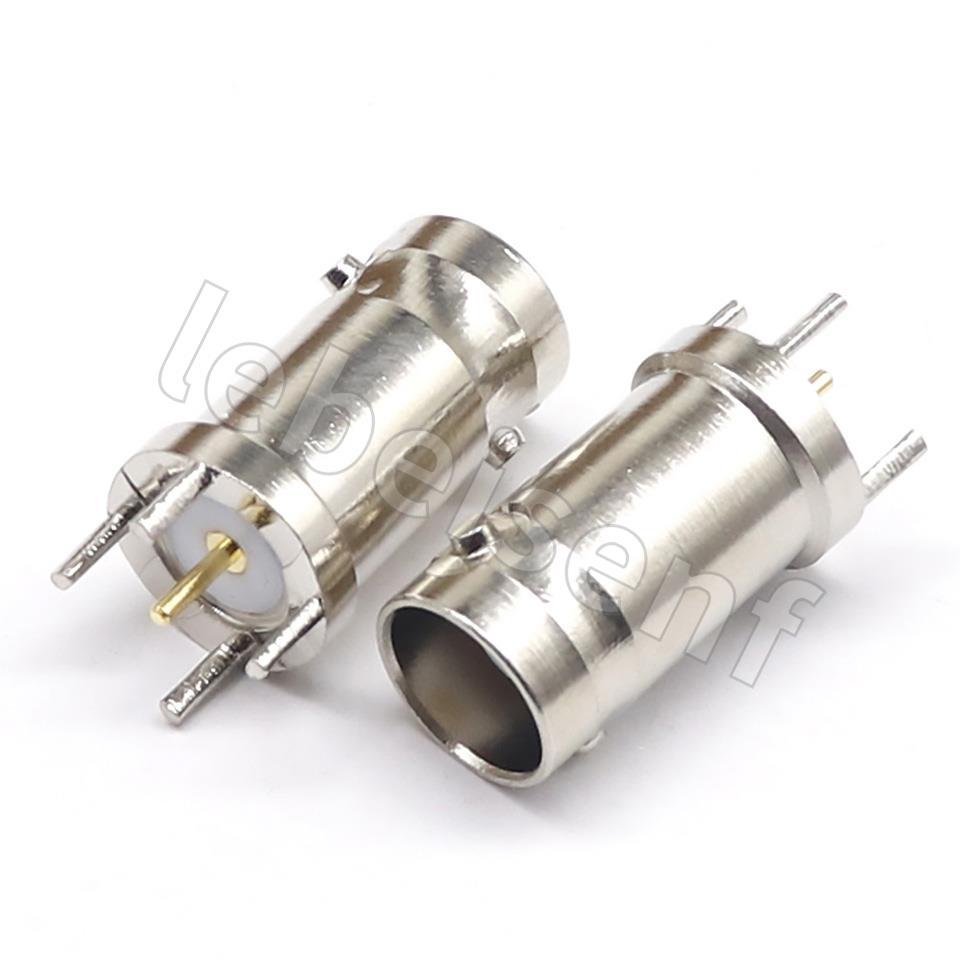 BNCKE copper BNCQ9 female PCB soldering board straight plug BNC connector fourlegged soldering board
