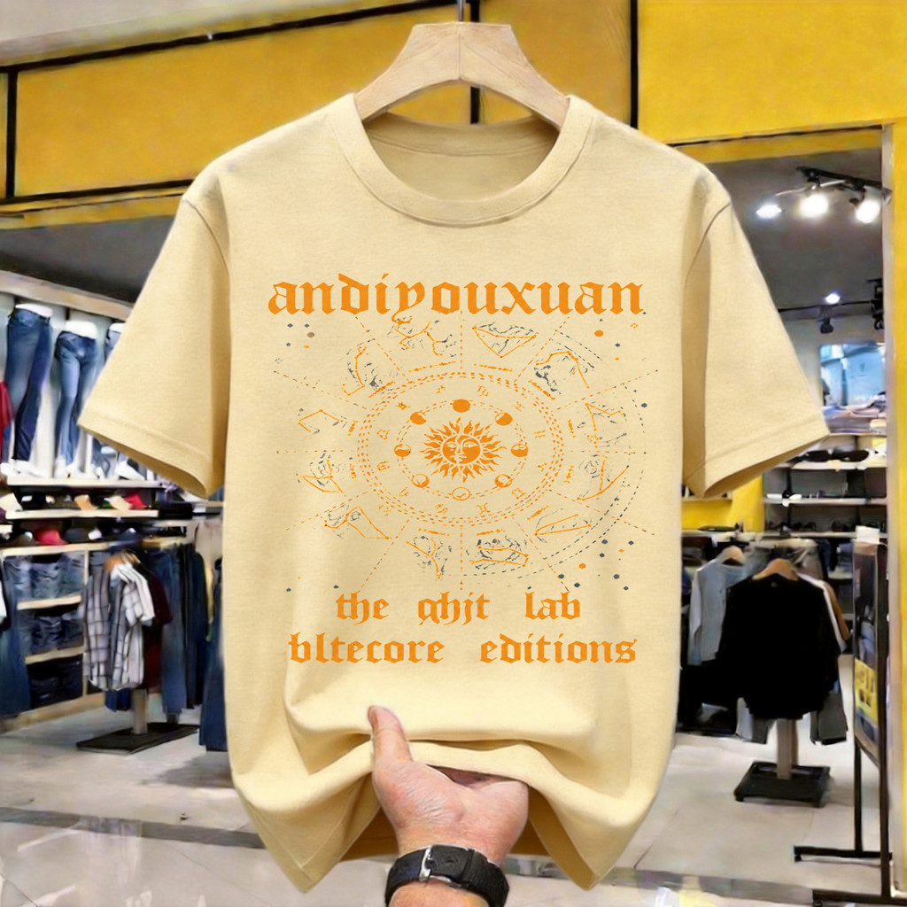 Astrology Sun Zodiac Print Kaos Polos Katun Premium Tebal 210GSM Original Indonesia Size Lengkap Loo