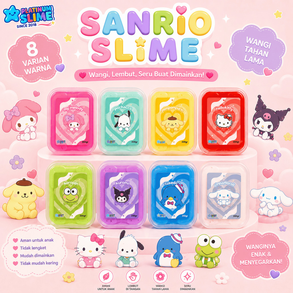 TOFU SLIME SANRIO SLIME 200 ML BY PPLATINUM.SLIME8821 || TOFU SLIME || SANRIO SLIME || SLIME TERMURA