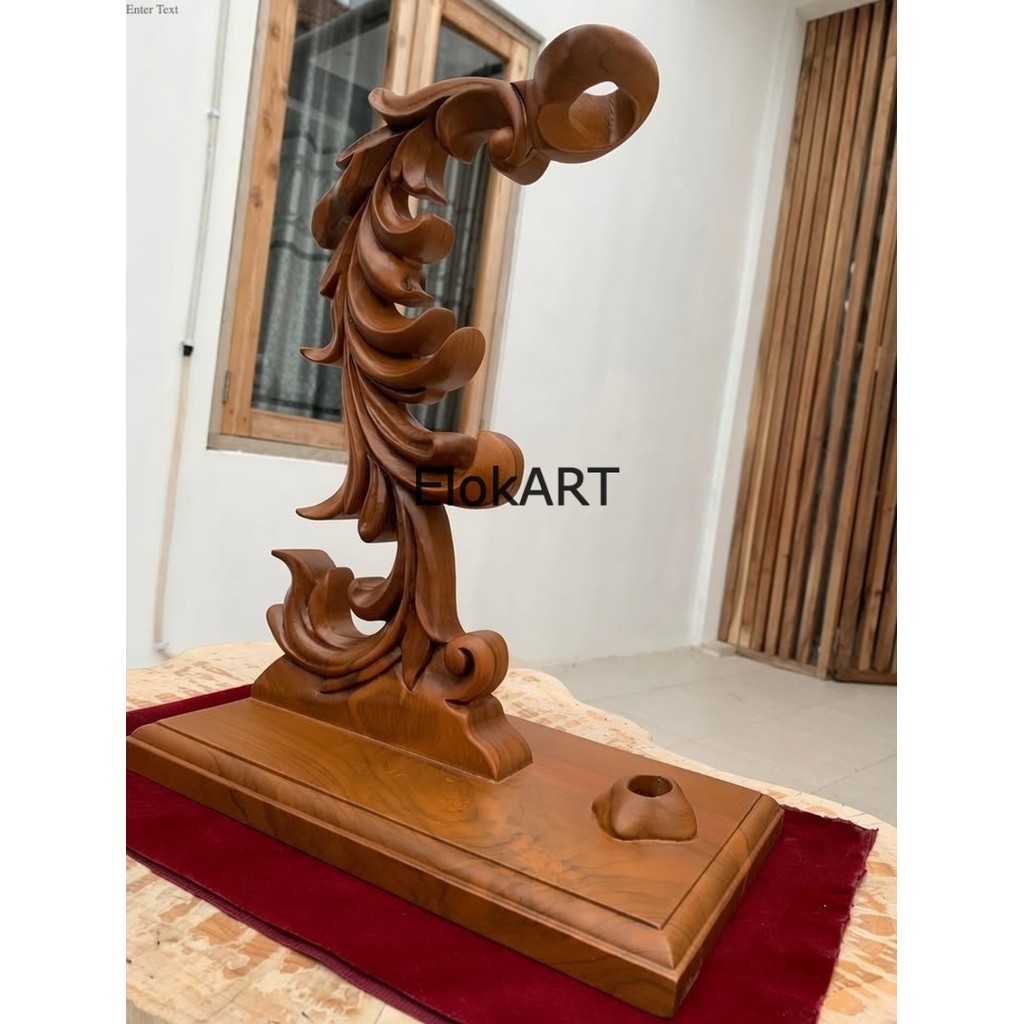 Blawong Keris Kayu Jati Ukir Jepara | Dudukan Keris Pusaka Premium