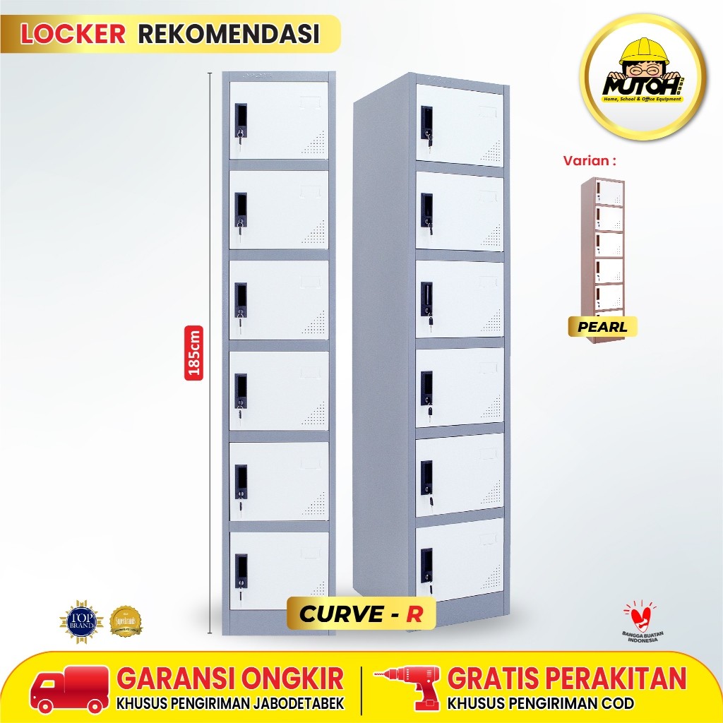 LOKER LOCKER BESI 6 PINTU SINGLE | MUTOH REKOMENDASI