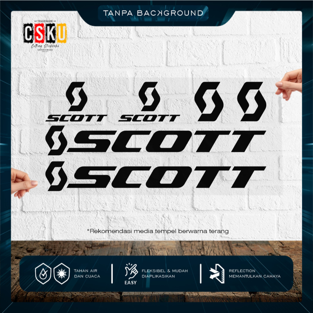 Cutting Sticker Scott Variasi Sepeda Frame Aksesoris Body Style Lipat Keren Decal Striping Bike Road