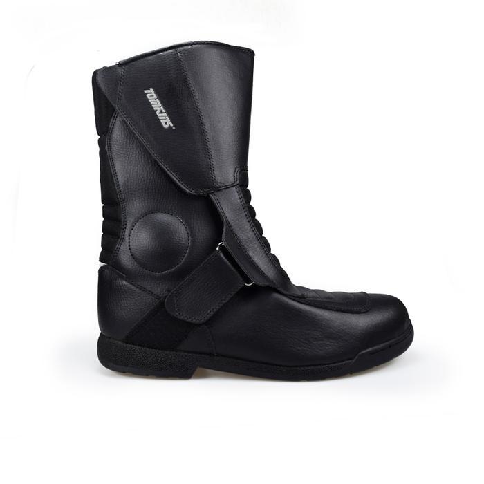 TOMKINS Polo Tour Star - Hitam Sepatu Motor - 40