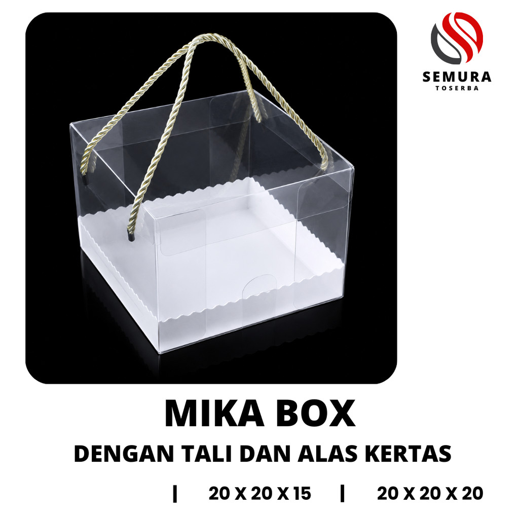 Mika Box Tali Alas Kertas 20x20 Hampers Kue Parcel Mika Tebal