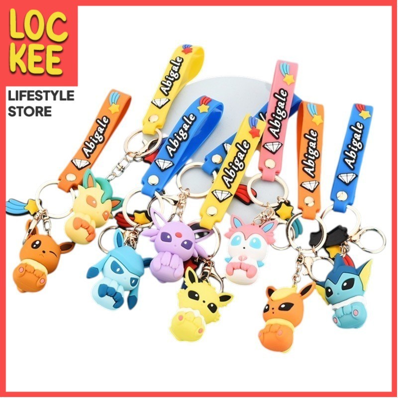 LOCKEE | Gantungan Kunci Pokemon Hewan P002 | Aksesoris Tas Kunci Koleksi Hadiah Souvenir