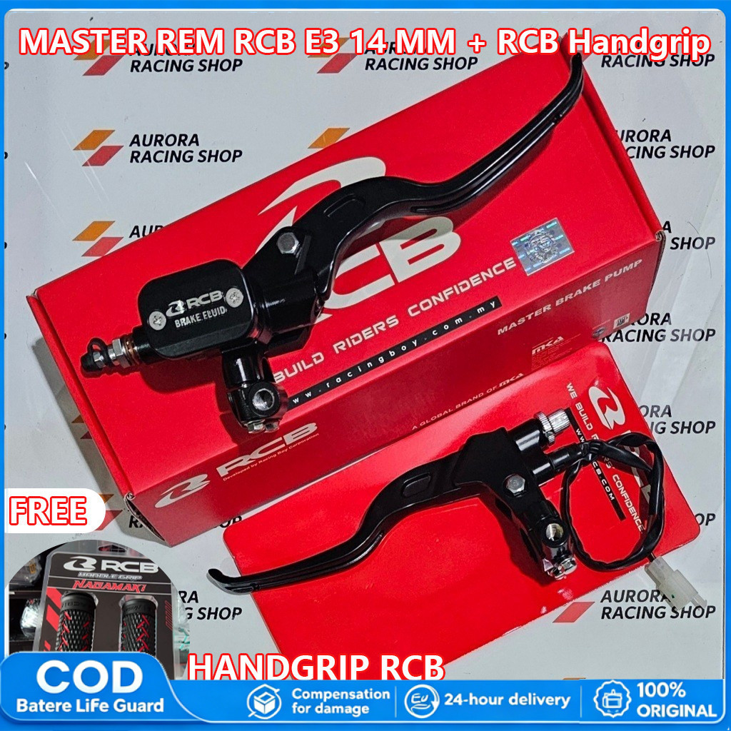 MASTER REM RCB E3 14 MM + RCB Handgrip & HANDLE RCB E2 REM / KOPLING ORIGINAL BLACK / SILVER