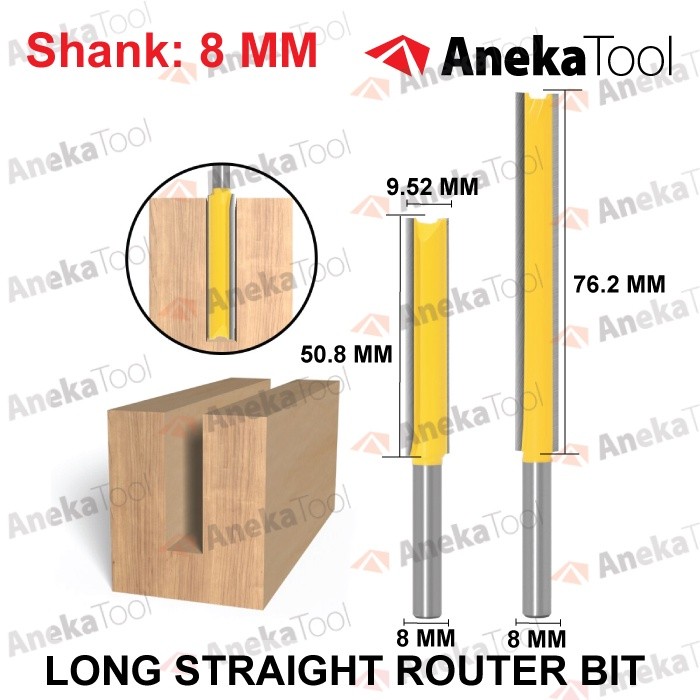 TERNASTORE Mata Profil Router Lurus Panjang Long Straight Router Bit