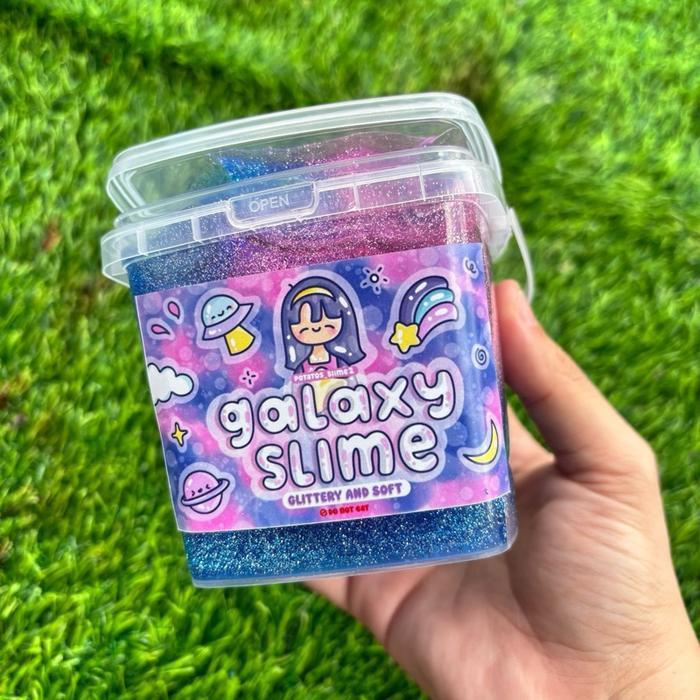 Galaxy Slime ukuran JUMBO @potatos_slime2 SLIME MURAH - 500ml