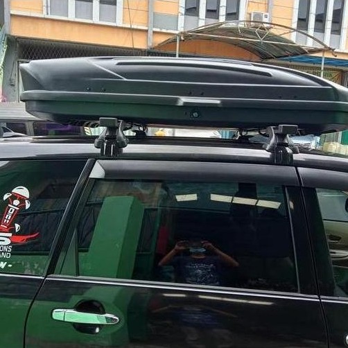 Paket Roof box + cross bar auto box 650 liter murah