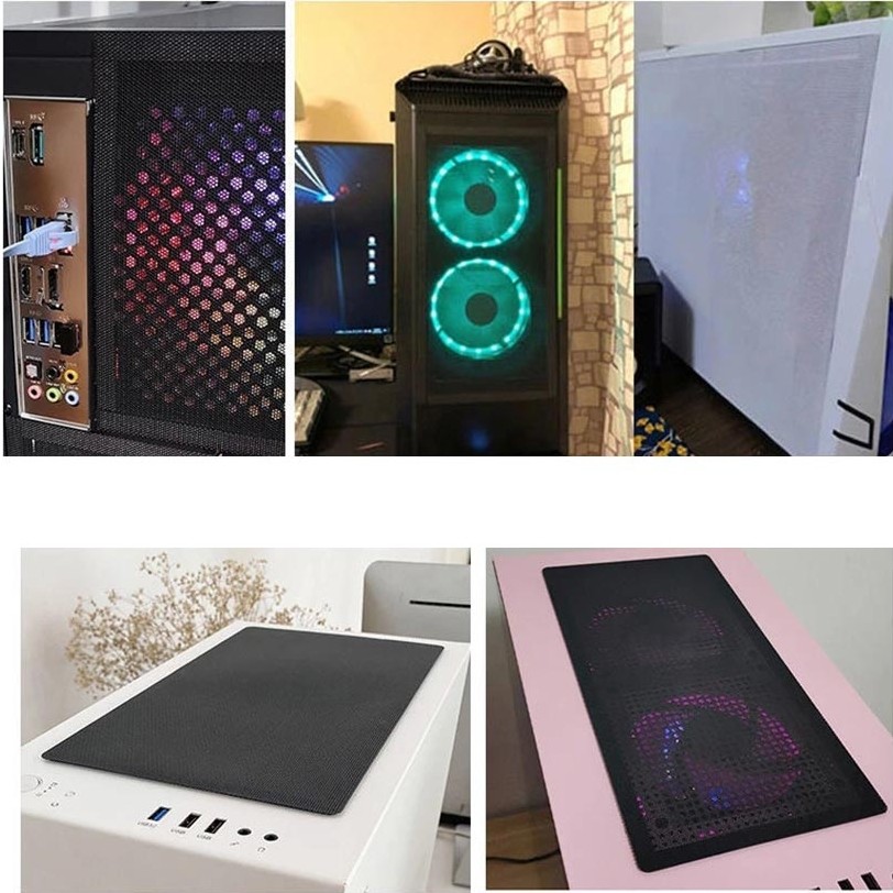 1M PVC Filter Dust Mesh / Fan PC Komputer Cooler Penyaring Debu / Black Dust Filter Cover