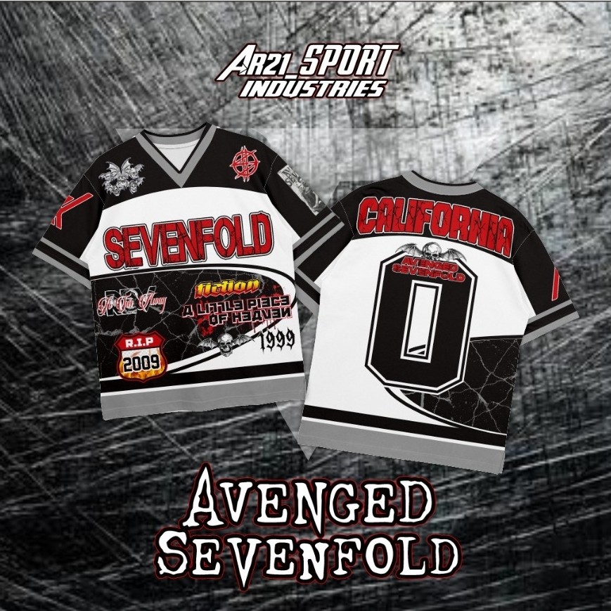 AR21_SPORT Jersey Avenged Sevenfold Rock'N Roll Oversize Fullprinting bahan tebal adem
