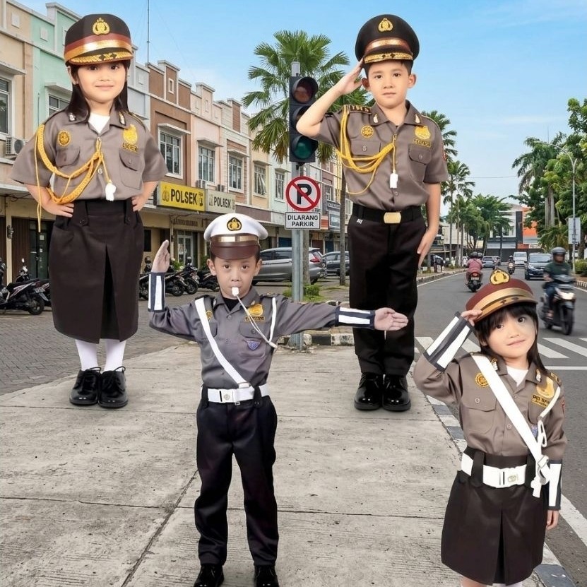 BAJU POLISI ANAK/SERAGAM POLISI ANAK/BAJU SERAGAM POLISI ANAK/POCIL