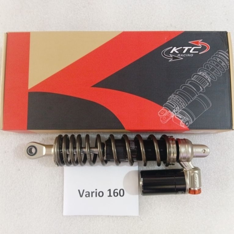 SHOCK BELAKANG KTC RACING APEX,HONDA VARIO 160, 340MM GREY