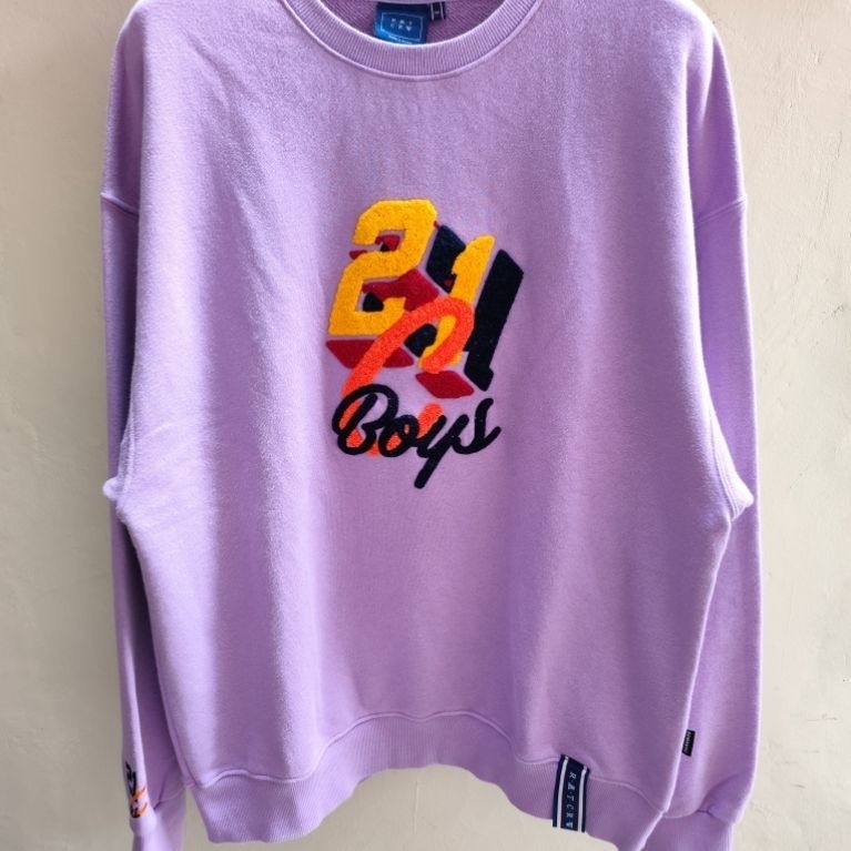 crewneck color logo romantic crown purple