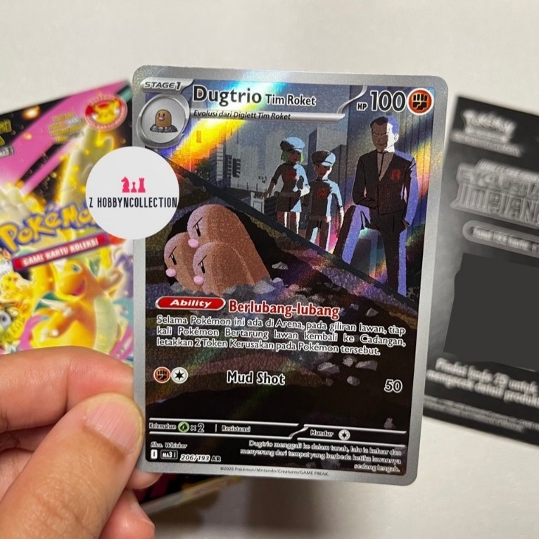 Dugtrio Tim Roket AR | Pokemon TCG Indonesia