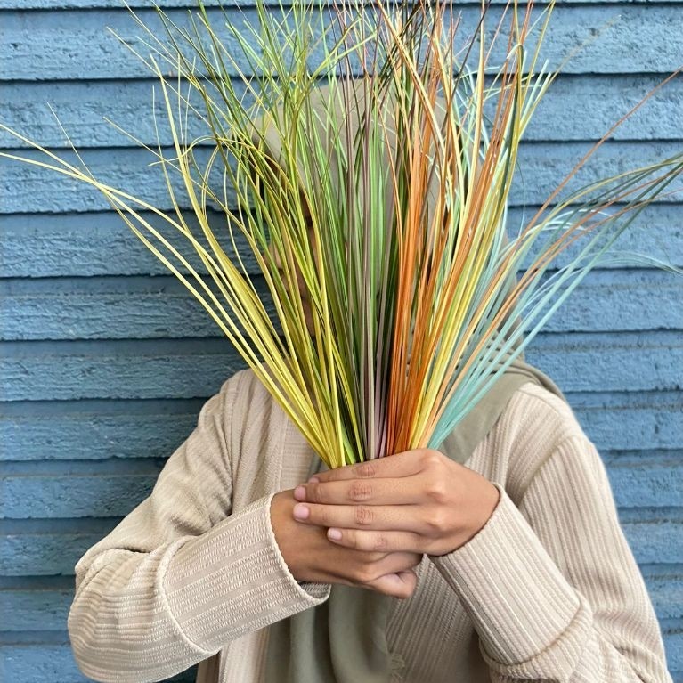 RUMPUT ILALANG ARTIFICIAL Bunga Rumput Hias Plastik Ilalang Daun Padi Artificial