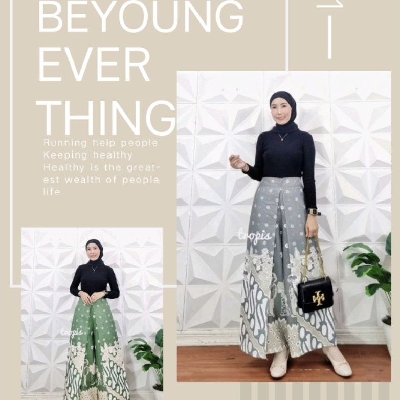 Celana Kulot Layer Batik Wanita