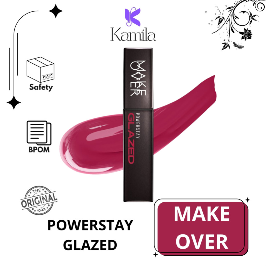 MakeOver Glazed Lipstik Original 100% 24H Uncrackable