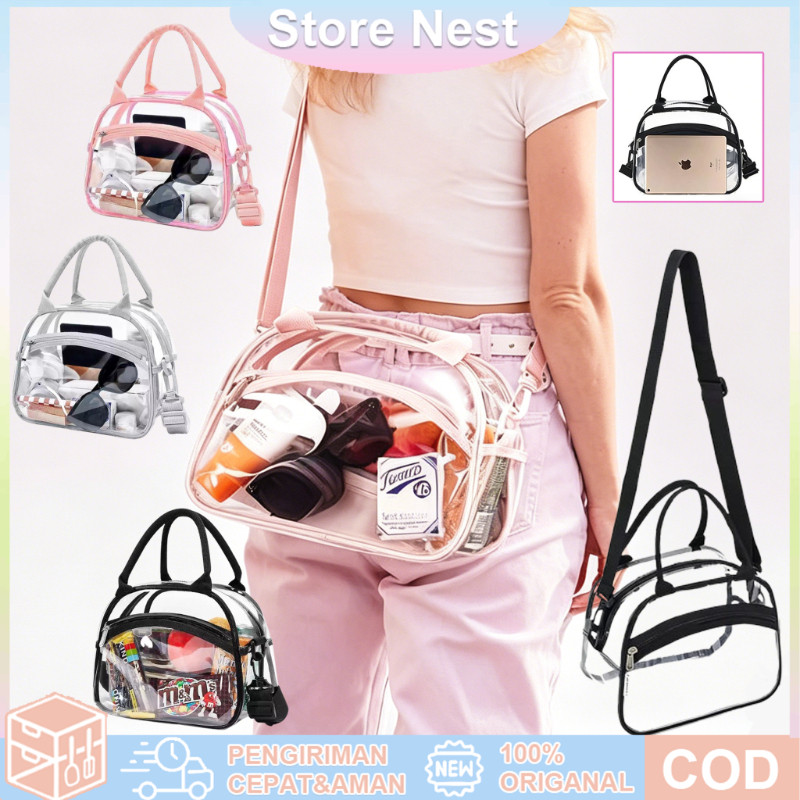 Washbag Tansparan Tas Penyimpanan Perjalanan Tas Perlengkapan Mandi Berkapasitas Besar Tas Perlengka