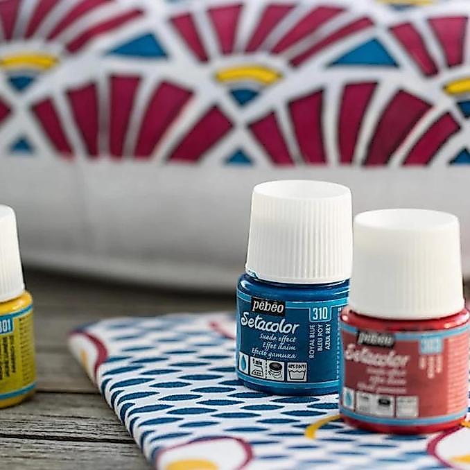 Pebeo Setacolor Opaque Fabric Paint Color Set Cat Warna Kain DIY