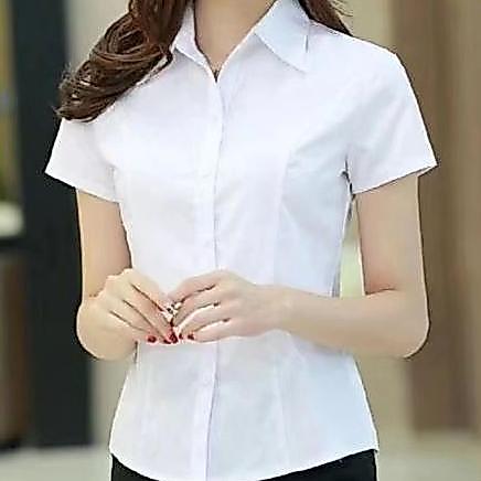NEW Kemeja Wanita Lengan Pendek Baju Atasan Wanita Kantor Hem Wanita Kekinian