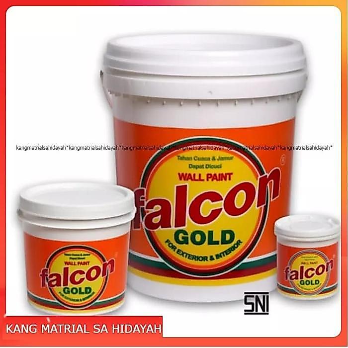 CAT TEMBOK FALCON GOLD 5 KG GALON PUTIH DAN WARNA / cat tembok putih 5kg /cat dinding /cat /Termurah
