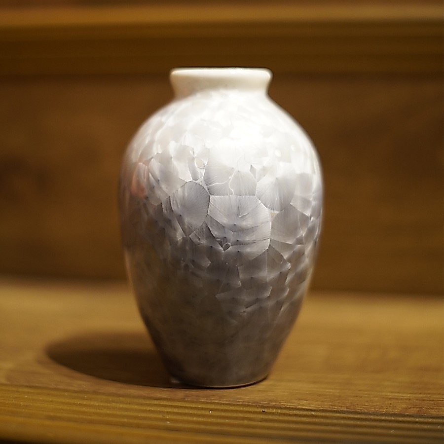 Pajangan Vas Guci Mini Minimalis / Harbor Grey Flicker Vase 2565