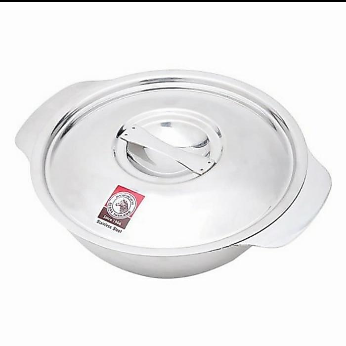 Mangkok ZEBRA 16 Cm Stainless Steel Plus Tutup 123016 - Soup Bowl