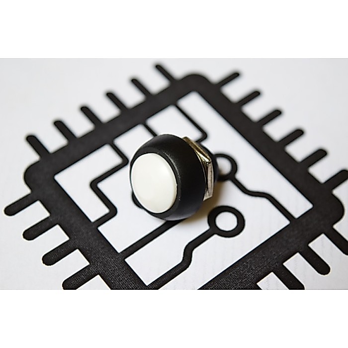 12mm push button ABS plastic PUTIH ala hexohm 12 mm switch on box mod