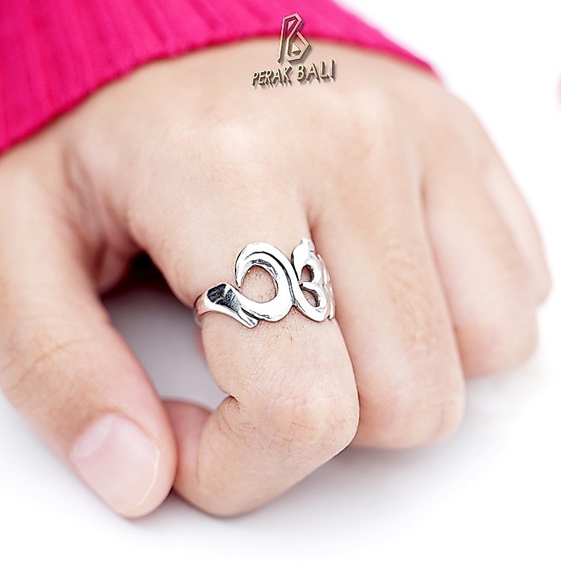 Cincin Perak 925 Asli Bali Silver Motif Ongkara