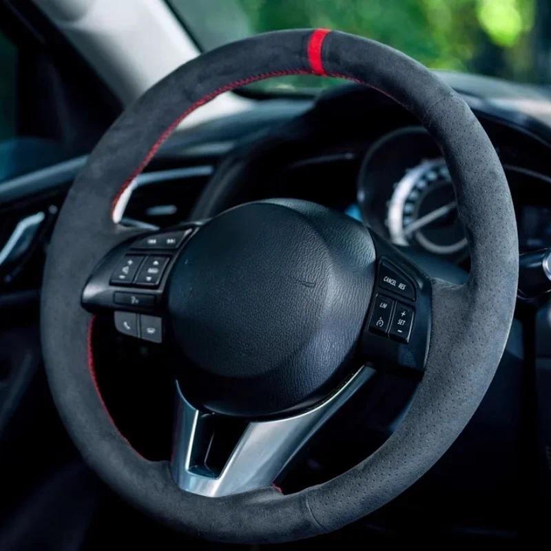 Y Car Steering Wheel Cover Suede For Mazda 3 Axela Mazda 6 Atenza Mazda 2 CX-3 CX3 CX-5 CX5 Scion Ca