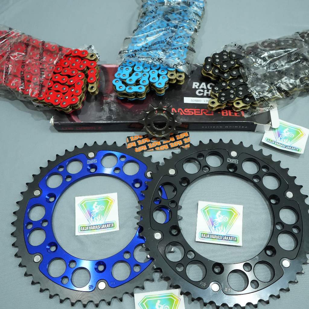 Gear Set ROZ YZ 250X X 520 Rantai Warna Nassert Beet 520 - 130L O Ring