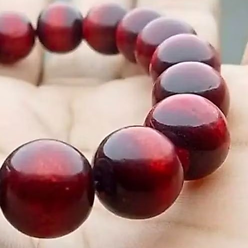 GELANG YUSER AKAR BAHAR MERAH DELIMA DIM 12 MM 100% ORIGINAL